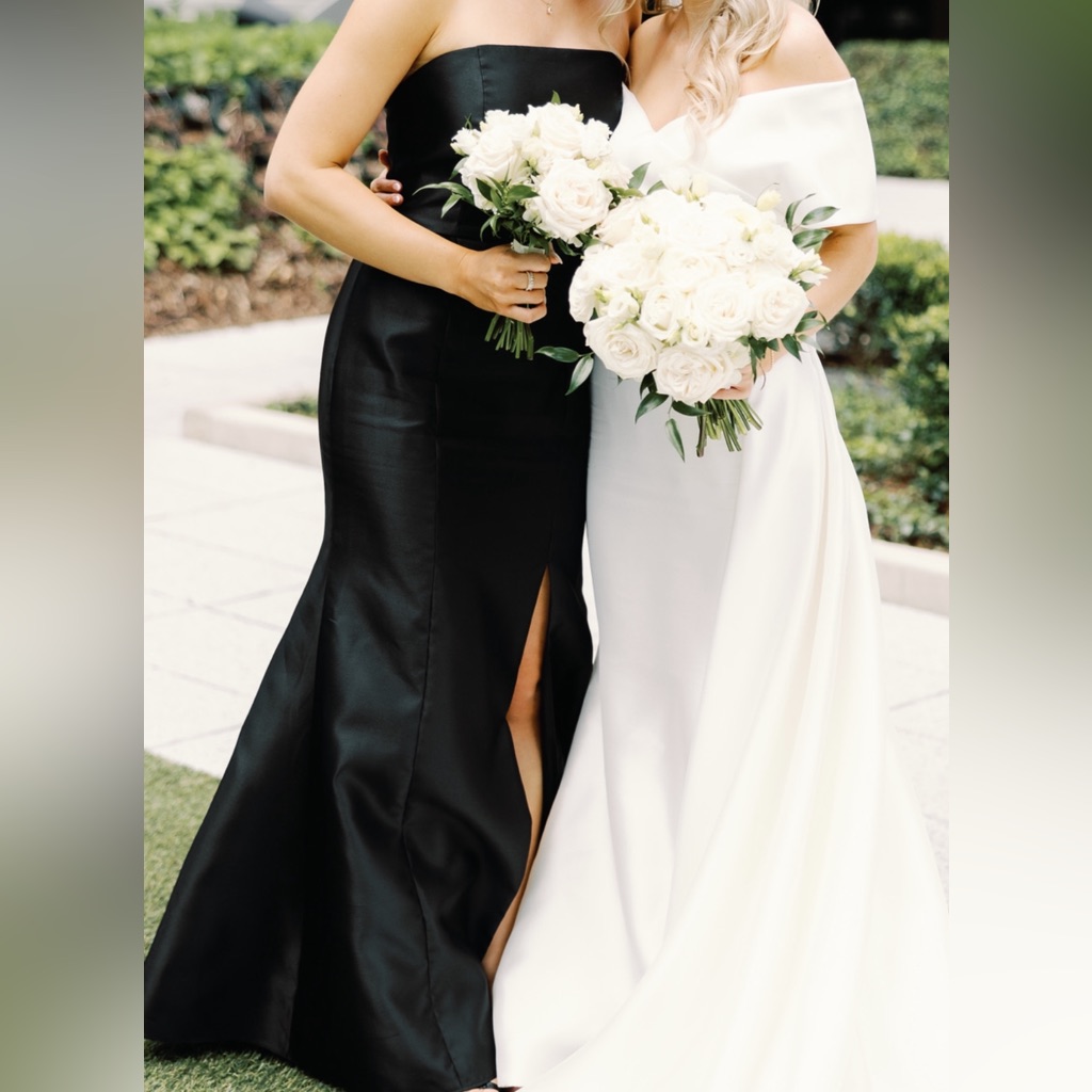 Bella Bridesmaids Strapless Black Bridesmaids Dress  Gown